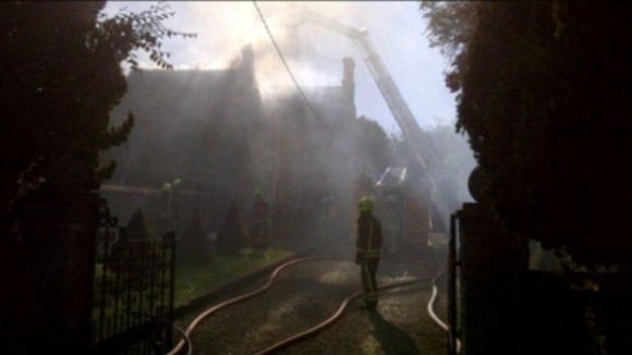 Fire destroys part of Luckington Manor in Wiltshire