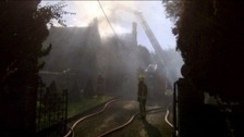 Fire destroys part of Luckington Manor in Wiltshire