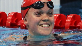 Ellie Simmonds during the women's 100m freestyle S6 heats at the Aquatic Centre, London.