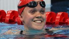 Ellie Simmonds during the women's 100m freestyle S6 heats at the Aquatic Centre, London.