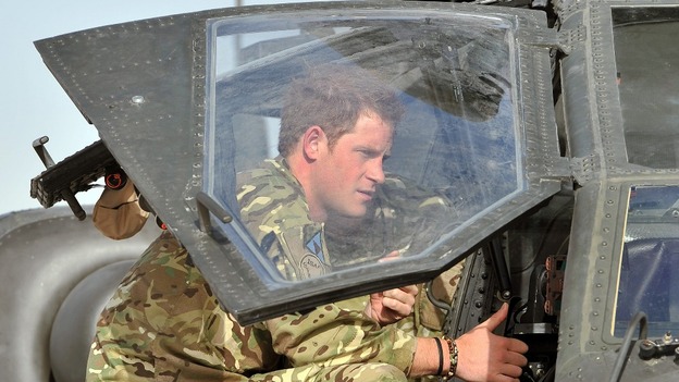 Prince Harry pictured at Camp Bastion.