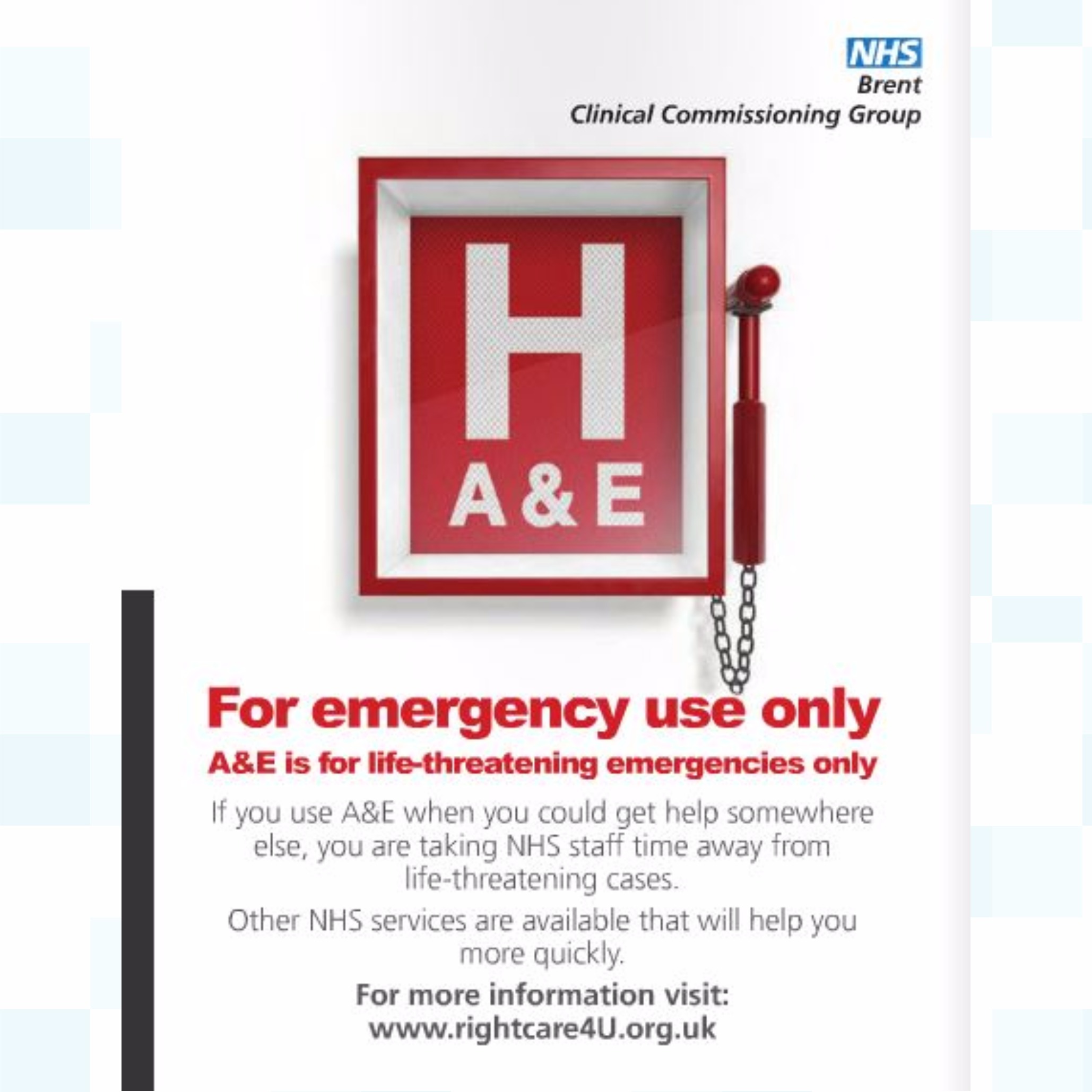 Advert Saying A E Only For life threatening Emergencies Banned