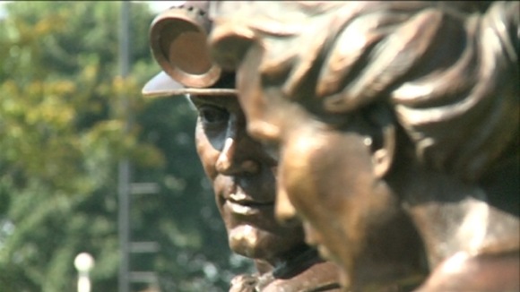 The new miners statue in Washington, Tyne & Wear