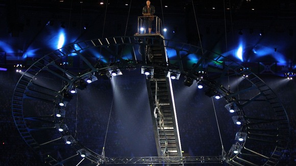 Lance Corporal Rory Mackenzie gives a speech during the Closing Ceremony