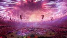 Fireworks are let off to signal the end of the Paralympic Games closing Ceremony
