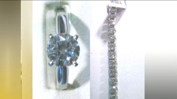 Diamond solitaire ring and diamond bracelet