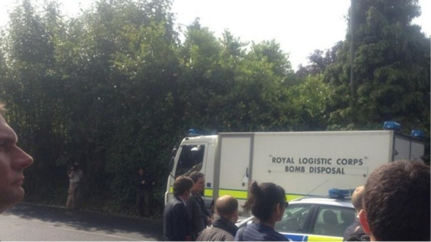 Bomb disposal experts assessed the items the police were concerned about.