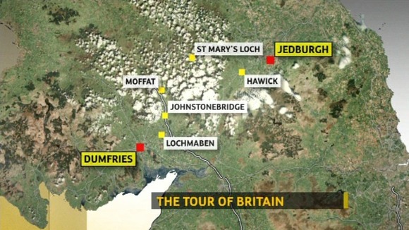 Map of Tour of Britain