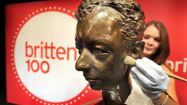 Preparations at the Royal College of Music in central London, prior to the launch of Britten 100 which will mark the birth of the composer