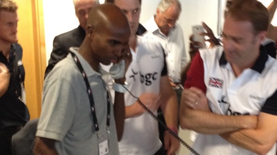 Mo Farah at charity event.