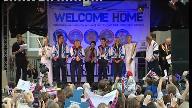 Athletes on stage