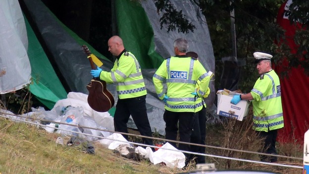The emergency services at the scene of a coach crash on the A3 near Hindhead in Surrey
