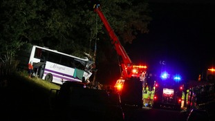 The scene of the crash