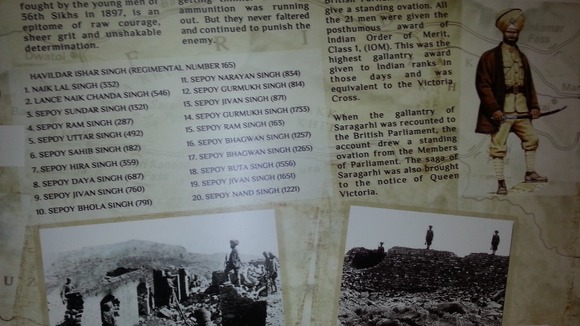 The exhibition commemorates the115th anniversary of the Battle Of Saragarhi