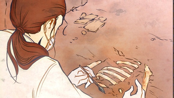 Emma Vieceli's artistic visual representation of the search for Richard III
