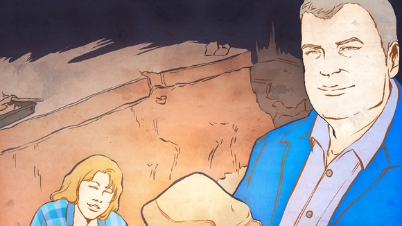 Emma Vieceli's artistic visual representation of the search for Richard III