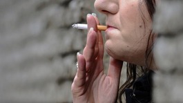 Person smoking a cigarette