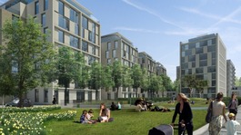 An artist's impression of the finished development.