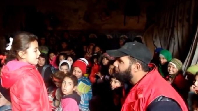 Not your normal Maths lesson: pupils learn in the safety and relative darkness of the cave