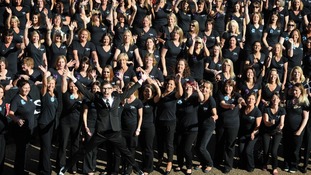 The Military Wives with choirmaster Gareth Malone.