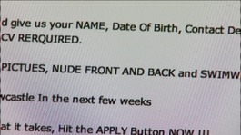 The advert asked applicants to send in naked pictures with their CV