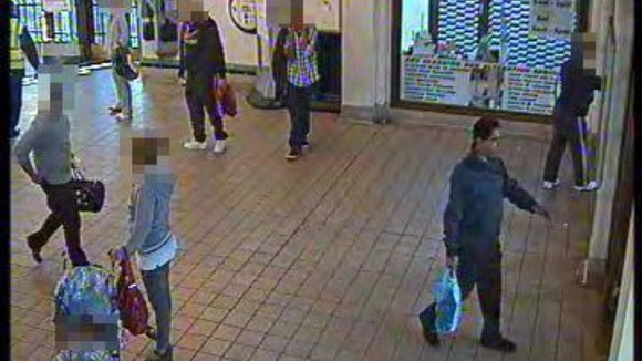 CCTV still of Dr Farooq's movements on 16th September 2010.