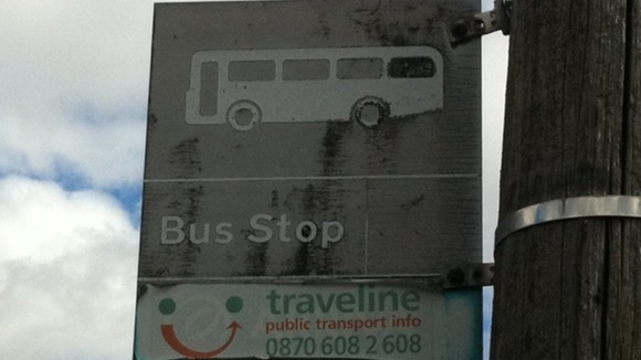 The bus stop in the village of Fenny Drayton