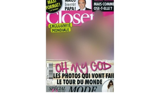 ITV News has obscured the pictures published by the French Closer magazine.