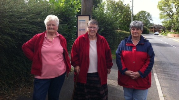 Three women from Fenny Drayton, in Leicestershire, who rely on the No. 7 bus service to Nuneaton