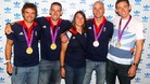 Tim Baillie, Etienne Stott, Richard Hounslow and David Florence with Lizzie Neave
