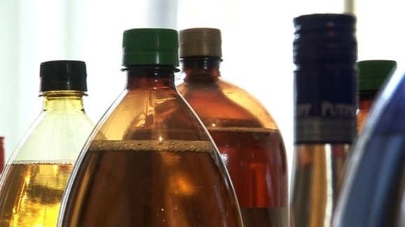 Bottles of alcohol