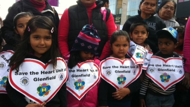 Children join protest in Leicester