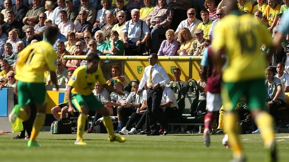 Chris Hughton on the touchline