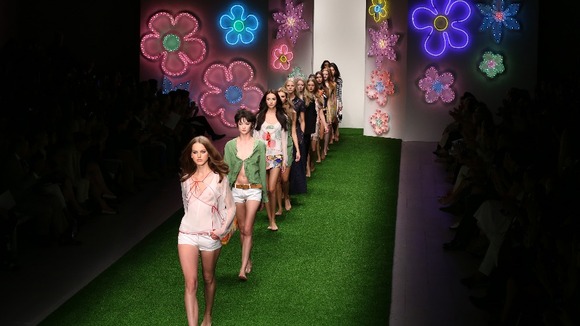 Flower power on the catwalk at Jasper Conran's show