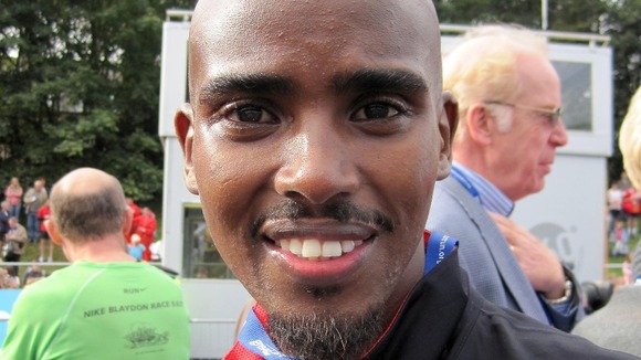 Double Olympic gold medallist Mo Farah pictured today.