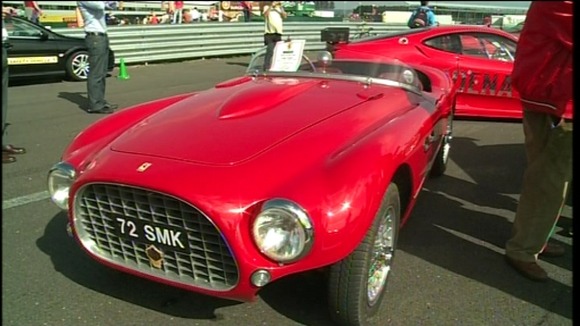 A classic Ferrari at Silverstone