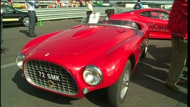 A classic Ferrari at Silverstone