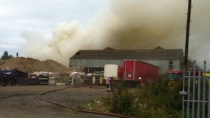 Fire still burning after 12 hours 