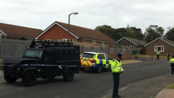 Police cordoned off the area today in Seaford.