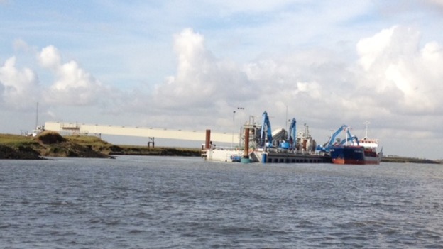 The first load of soil has arrived at Wallasea Island, Essex