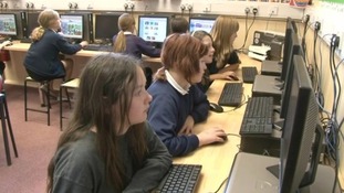 Children working on computers