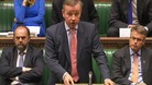 Education Secretary Michael Gove in the House of Commons this afternoon