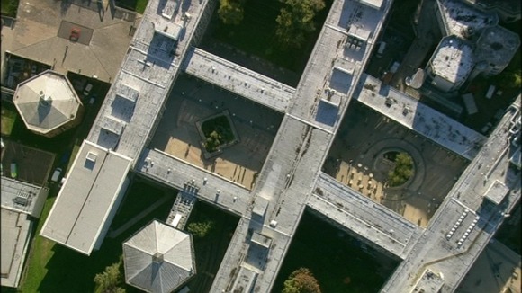 Aerial shot of the University of Essex