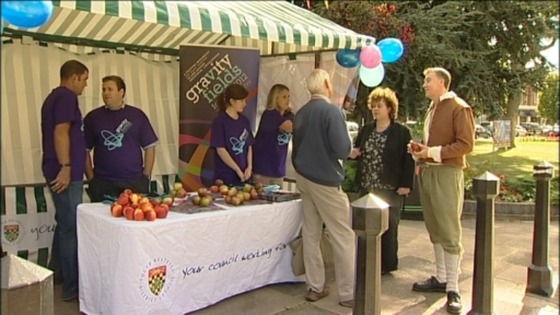 Event organisers meet members of the public