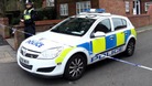 Police guard a property