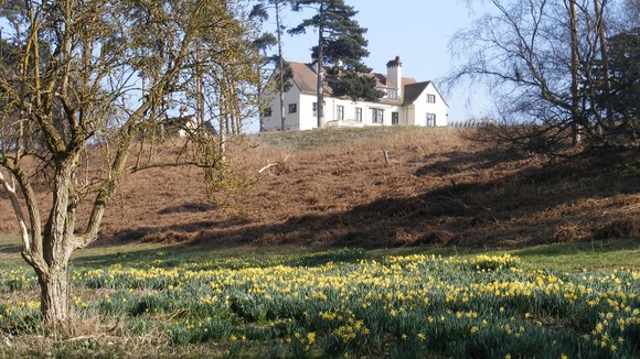 Spring scene near Sutton Hoo in Suffolk