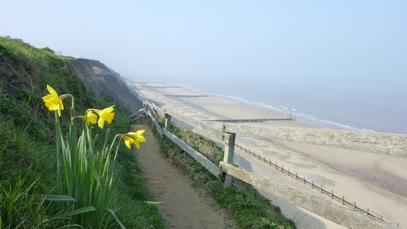 Mundlesey cliffs in Norfolk