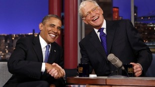 President Barack Obama's appearance on appearance on the "Late Show with David Letterman"