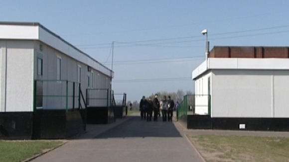 Mobile classrooms at Perryfields High School