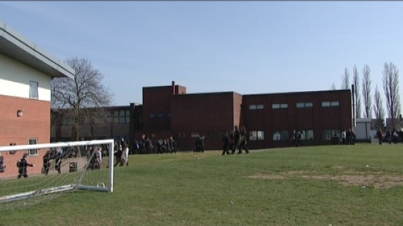 The school playing fields before the revamp